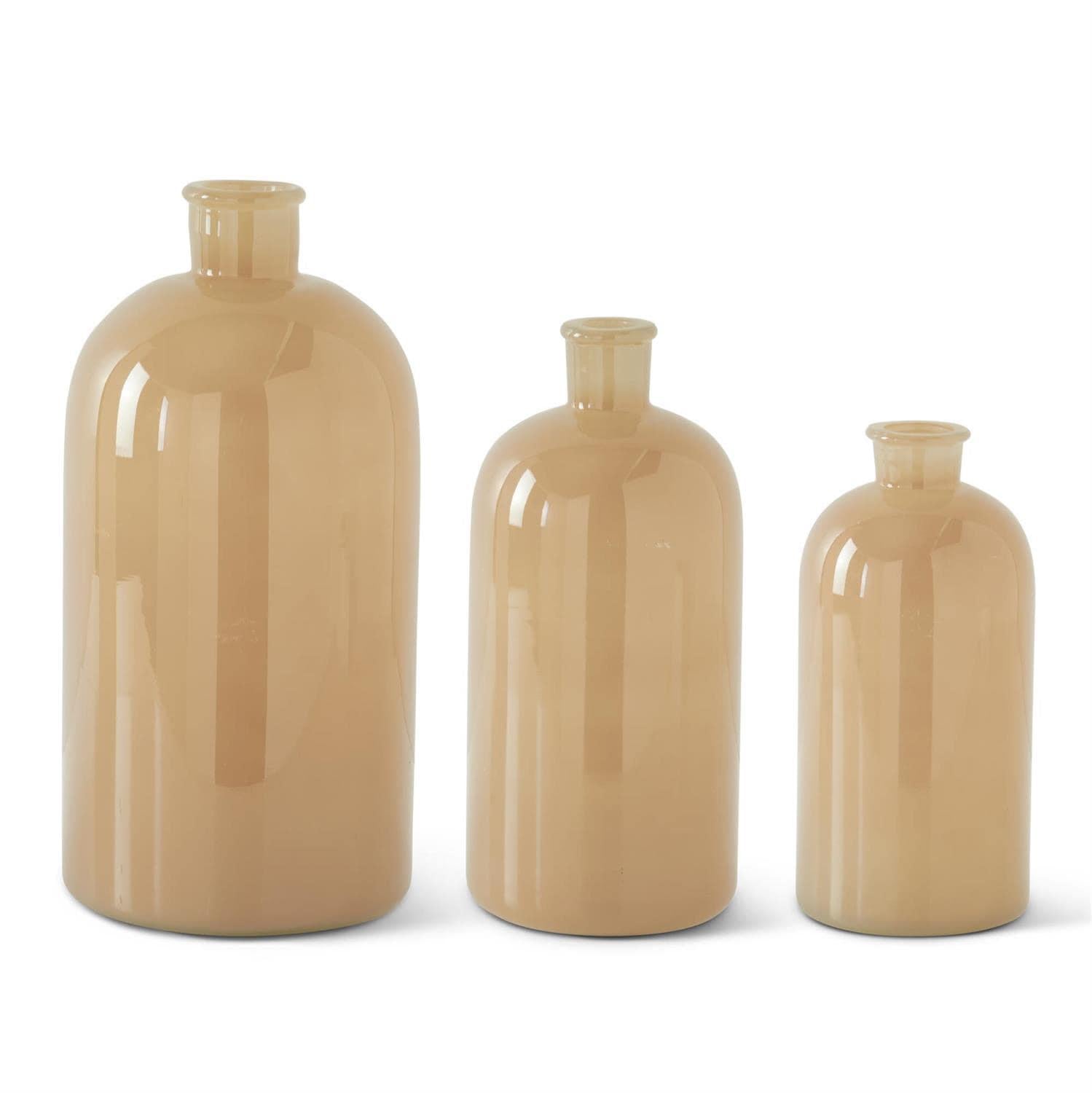 Beige Glass Bottle